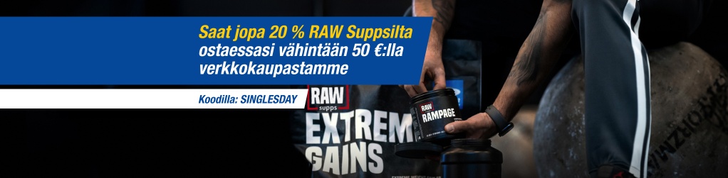 Jopa 20 % RAW Suppsilta koodilla SINGLESDAY